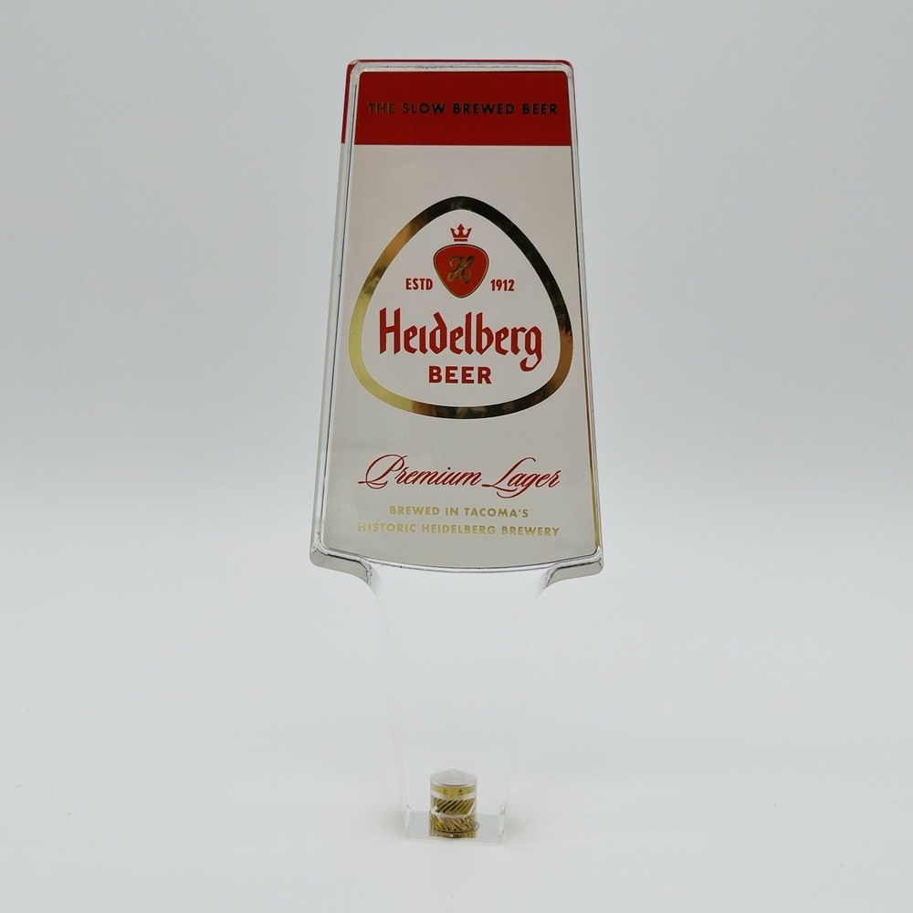 HEIDELBERG Beer Tap Handle Heidelberg Brewing, Tacoma, Wa Throwback Lager 8"